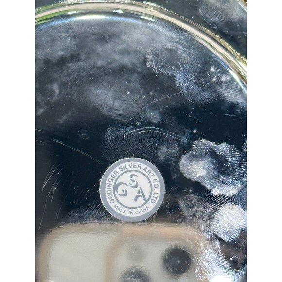 Set Of 6 Godinger Silver Coasters Octagonal Shape Silver-Plated Unpolished - Picture 5 of 5